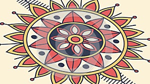 Intricate Floral Mandala Pattern with Decorative Design Elements, vector design Generative AI