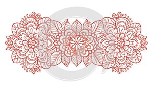 Intricate floral pattern for elegant natural design elements, vector design Generative AI