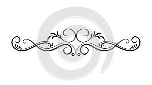 Intricate Floral Scroll Divider Elegant Classic Decorative Element, vector design Generative AI