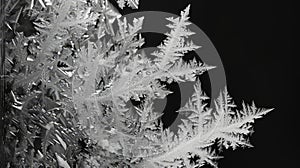 Intricate Frost Patterns on a Winter Window