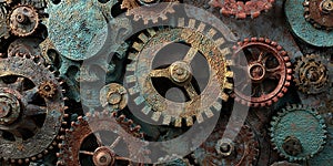 Intricate Gear Background Steampunk Texture for Design Projects