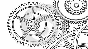 Intricate Gears and Cogs Steampunk Pattern, vector design Generative AI