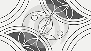 Intricate Geometric Abstract Pattern with Interlocking Shapes, vector design Generative AI