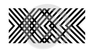 Geometric Intersecting Diagonal Lines Abstract Vector Background, vector design Generative AI