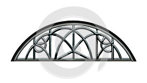 Intricate geometric archway, abstract architectural design element, vector design Generative AI