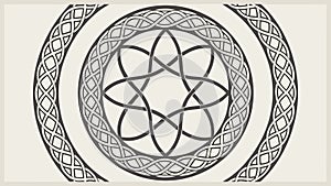 Intricate Geometric Circular Pattern Mandala, vector design Generative AI