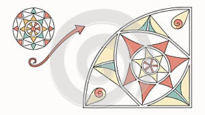 Intricate Geometric Corner Vector Design Element, vector design Generative AI