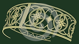 Intricate Geometric Decorative Band Pattern Element, vector design Generative AI