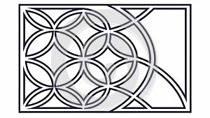 Intricate Geometric Decorative Panel Vector Design, vector design Generative AI