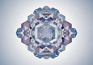 Intricate geometric design featuring an array of interconnected