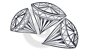 Intricate Geometric Diamond Design, Abstract Art, vector design Generative AI