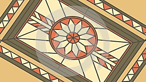 Intricate Geometric Floor Pattern, Abstract Tile Design, vector design Generative AI