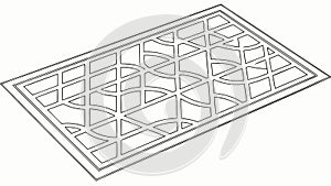 Intricate Geometric Floor Pattern. Sophisticated interior design. vector design Generative AI