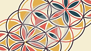 Intricate Geometric Floral Pattern Background Vector, vector design Generative AI