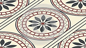 Intricate Geometric Floral Pattern Panel Vector, vector design Generative AI