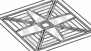 Intricate Geometric Grid Pattern, Abstract and Structured, vector design Generative AI
