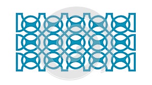 Intricate Geometric Grid Pattern with Interlocking Shapes. Modern Tech Design. vector design Generative AI