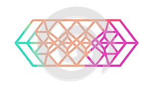 Intricate Geometric Hexagonal Pattern, Abstract Lattice Design, vector design Generative AI