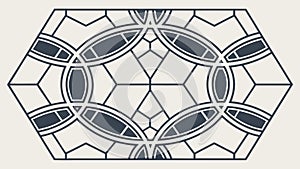 Intricate geometric hexagonal pattern, modern abstract design, vector design Generative AI