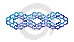 Intricate Geometric Interlocking Pattern, Abstract Decorative Design, vector design Generative AI