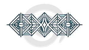 Intricate Geometric Interlocking Pattern, Abstract Decorative Design, vector design Generative AI