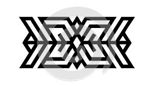 Intricate Geometric Interlocking Pattern Abstract Design, vector design Generative AI