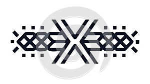 Intricate Geometric Interlocking Pattern Art, vector design Generative AI