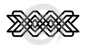 Intricate Geometric Interlocking Pattern Design, vector design Generative AI