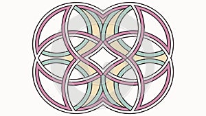 Intricate geometric knot pattern, symbolizing unity and connection. vector design Generative AI
