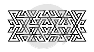 Intricate Geometric Labyrinth Pattern for Abstract Designs, vector design Generative AI