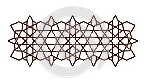 Intricate Geometric Lattice Pattern Brown, vector design Generative AI