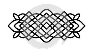 Intricate Geometric Loop Pattern, Abstract Decorative Design Element, vector design Generative AI