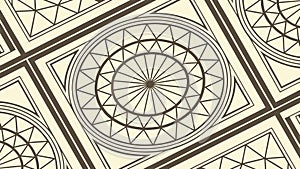An intricate geometric mandala design with fine lines and circular patterns, vector design Generative AI