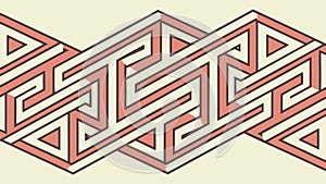 Intricate Geometric Maze Pattern, Abstract Design Element, Complex Puzzle Motif, vector design Generative AI