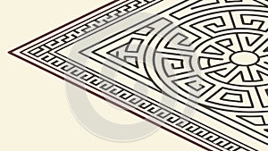 Intricate Geometric Maze Pattern, Abstract Labyrinth Design, vector design Generative AI