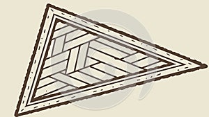 Intricate Geometric Maze Pattern Triangle Vector, vector design Generative AI