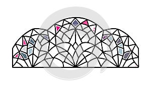 Intricate Geometric Network Dome Illustration - Abstract Connection, vector design Generative AI