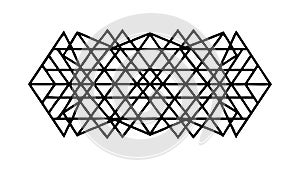 Intricate Geometric Overlapping Triangle Pattern, vector design Generative AI