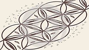 Intricate Geometric Pattern Abstract Background, vector design Generative AI