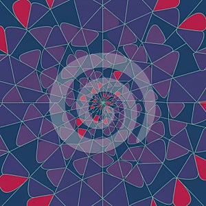 Intricate geometric pattern featuring interlocking triangular shapes