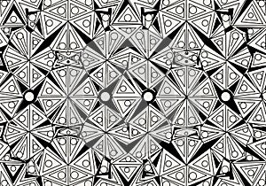 Intricate geometric pattern featuring repeated triangular shapes