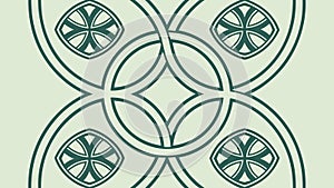 Intricate Geometric Pattern with Repeating Circular Elements Vector Design Generative AI