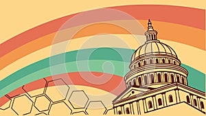 Intricate geometric pattern with repeating square forms, vector design Generative AI