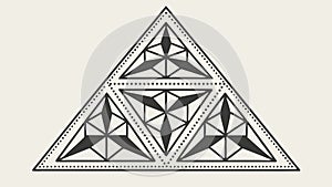 Intricate geometric pattern, symbolizing complexity and abstract design, vector design Generative AI