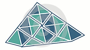 Geometric Pyramid Pattern, Abstract and Structured, vector design Generative AI