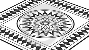 Intricate Geometric Radial Pattern, Abstract Decorative Design, vector design Generative AI