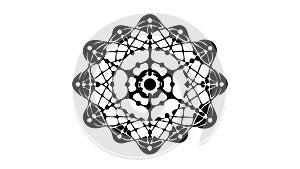 Intricate Geometric Snowflake Abstract Pattern, vector design Generative AI
