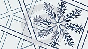 Intricate Geometric Snowflake Abstract Vector Design, vector design Generative AI