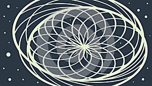 Intricate Geometric Spirograph Pattern Circular Vector, vector design Generative AI