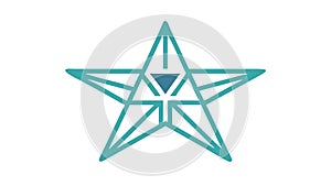 Intricate Geometric Star Outline, Modern Art, vector design Generative AI